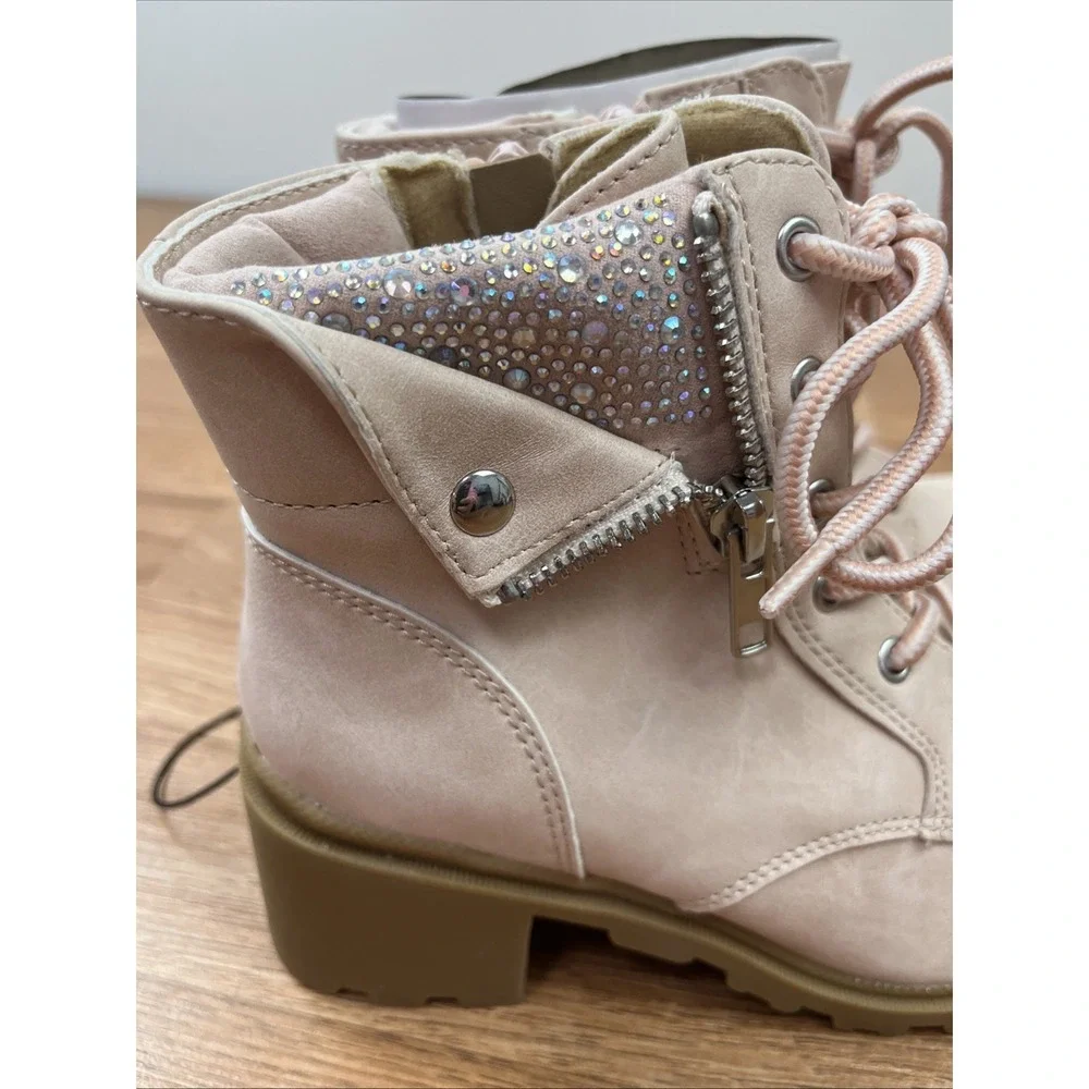 Thereabouts Kinsley Mauve Sparkle Zip Ankle Boots Youth Girls Size‎ 2 NEW